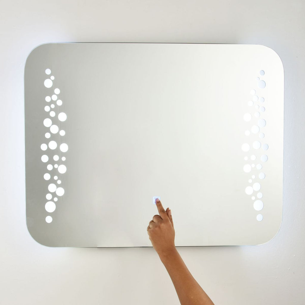 Bubles Touch Mirror With Led Cool Light