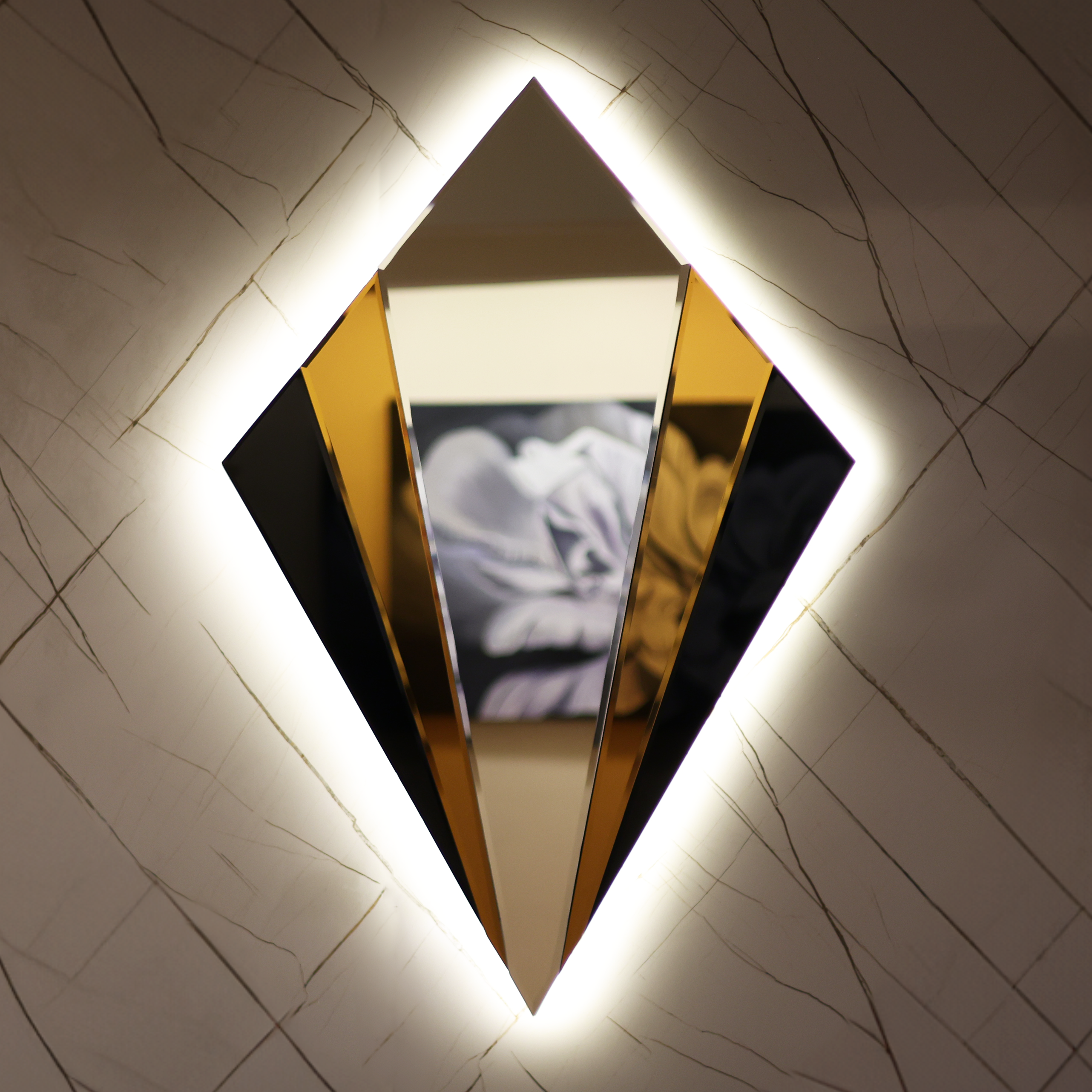 Panorama Wall Mirror with back light