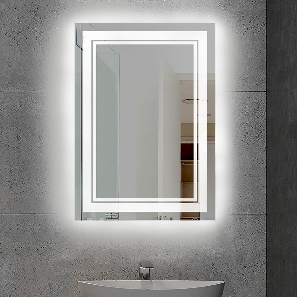 Mora White Light Mirror 80*60 cm