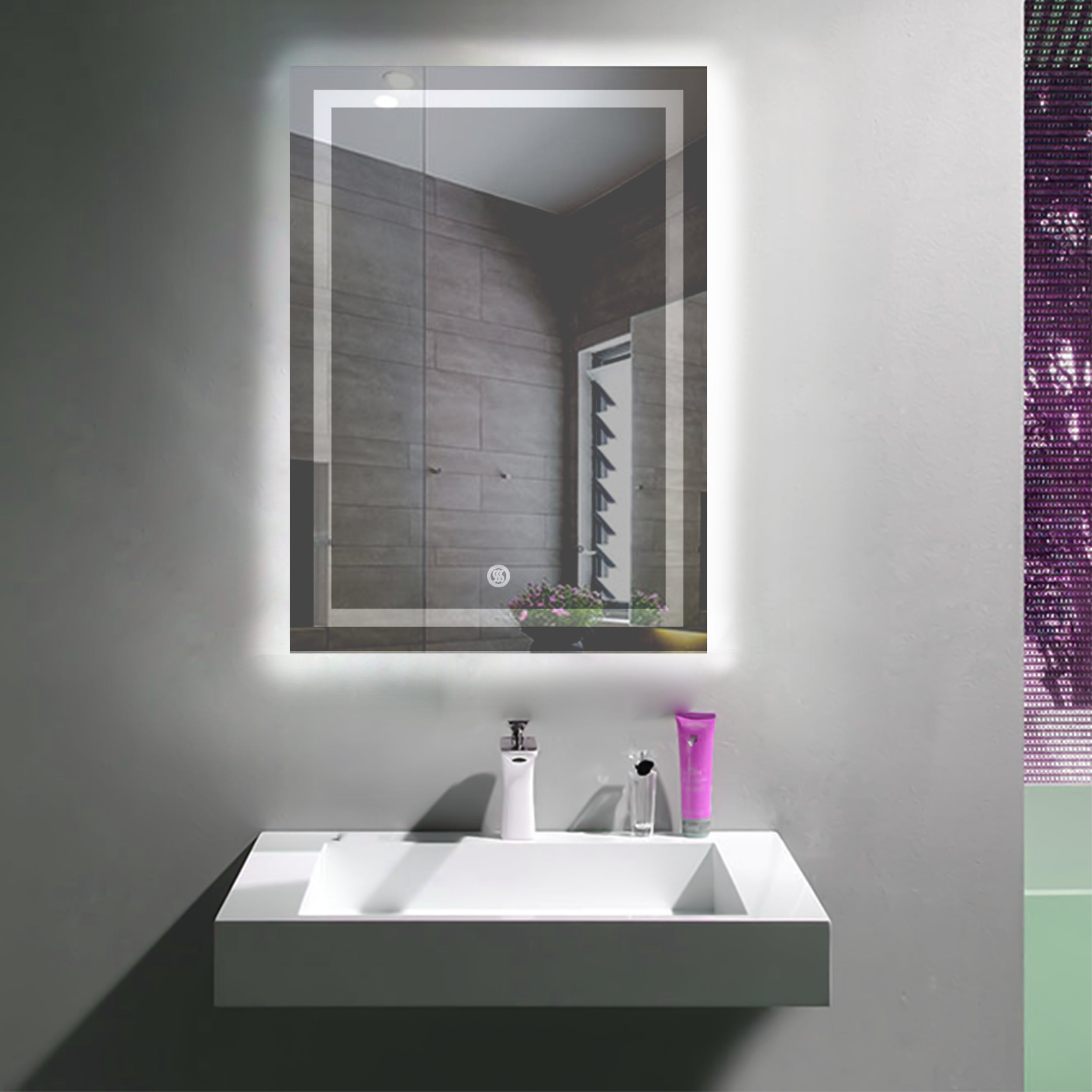Wido White Light Touch Mirror 80*60 cm