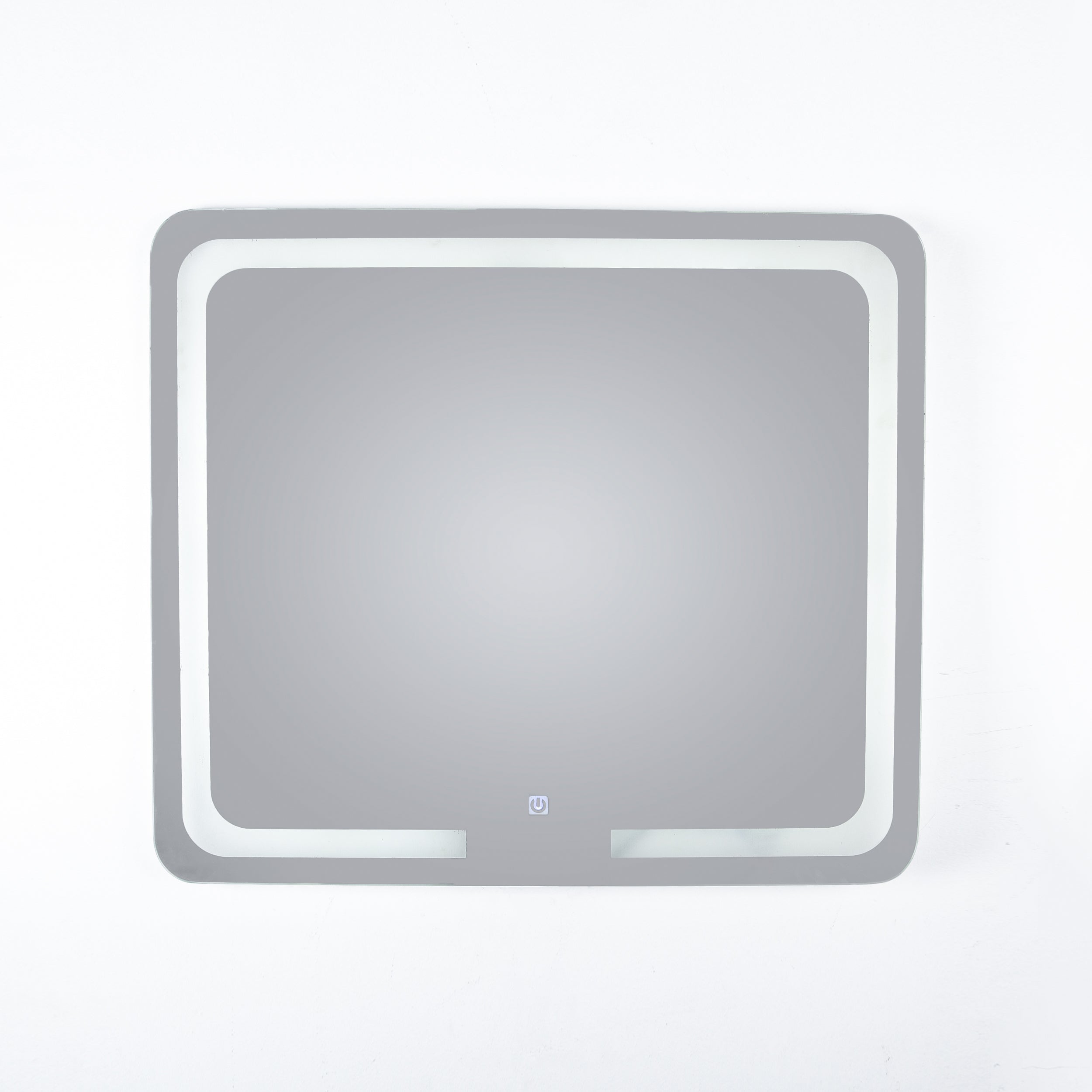 Square White Light Touch Mirror 70*80 cm
