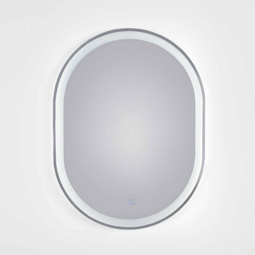 Scrabbed Wide White Light Mirror 60*80 cm