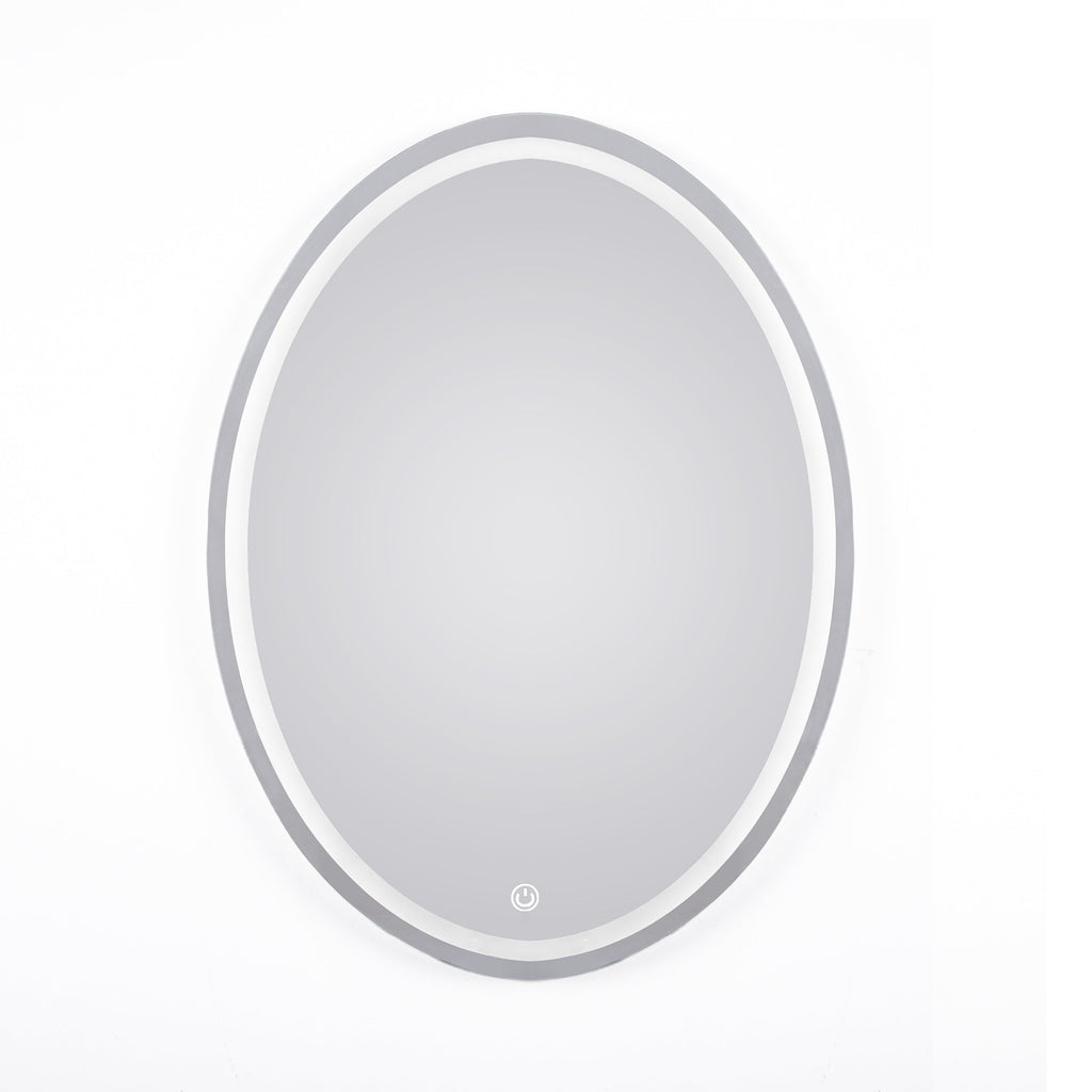 Oval White Light Mirror 60*80 cm