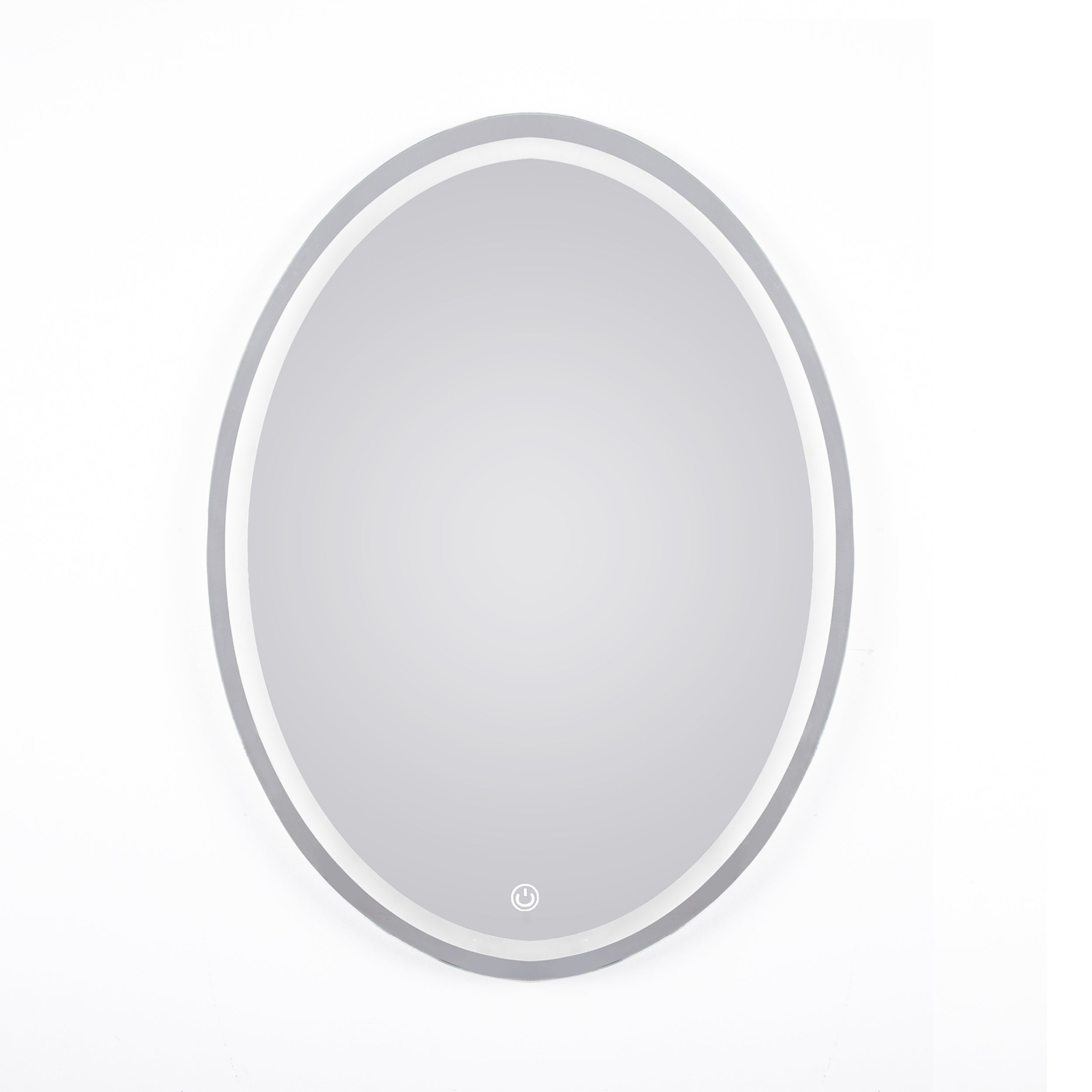 Oval White Light Mirror 60*80 cm