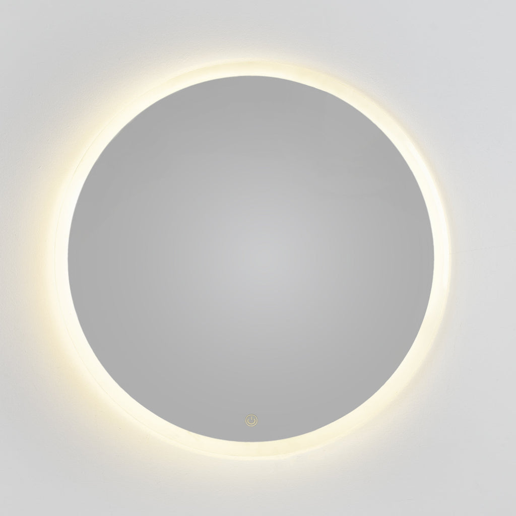 Rounded Warm Light Touch Mirror 60 cm