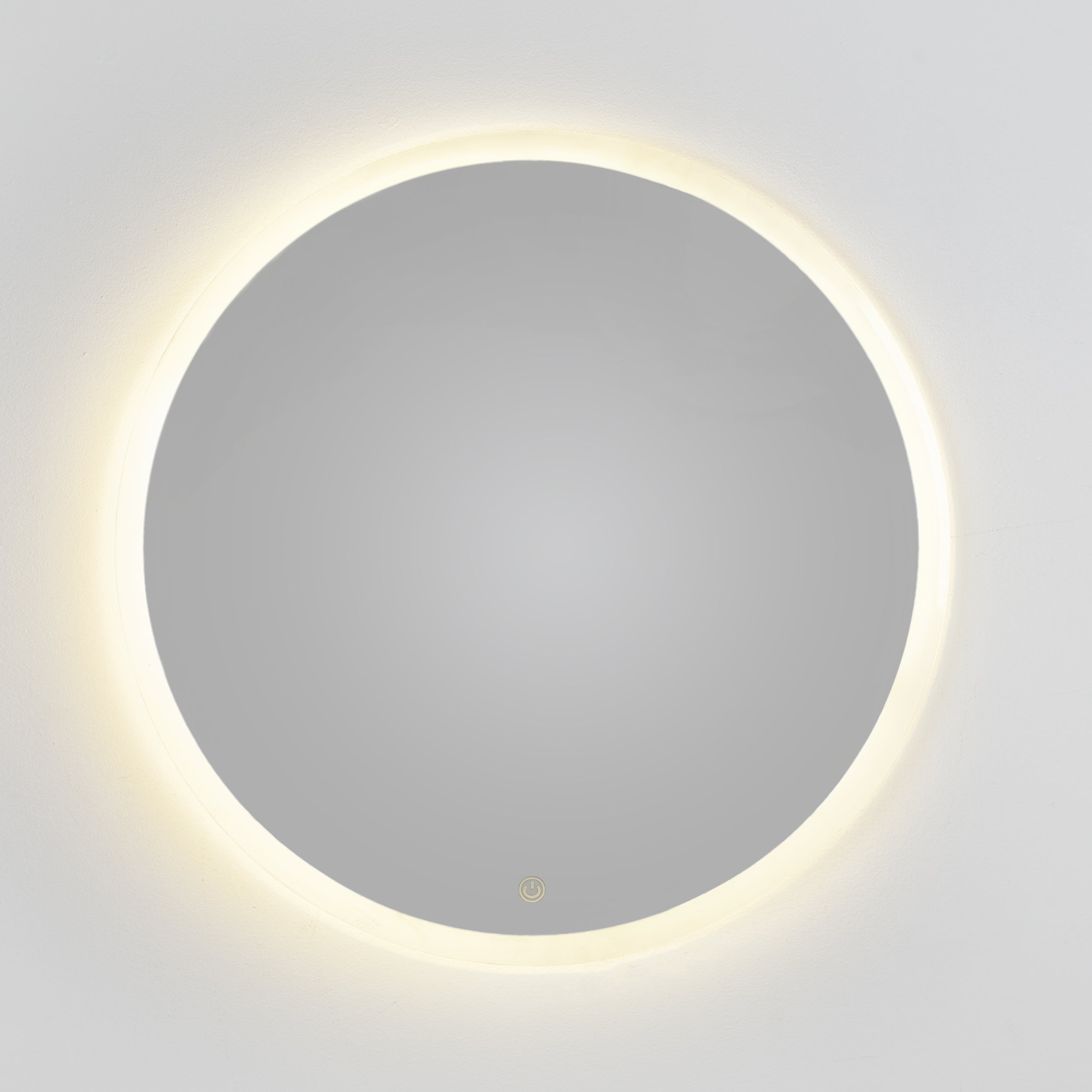 Rounded Warm Light Touch Mirror 60 cm