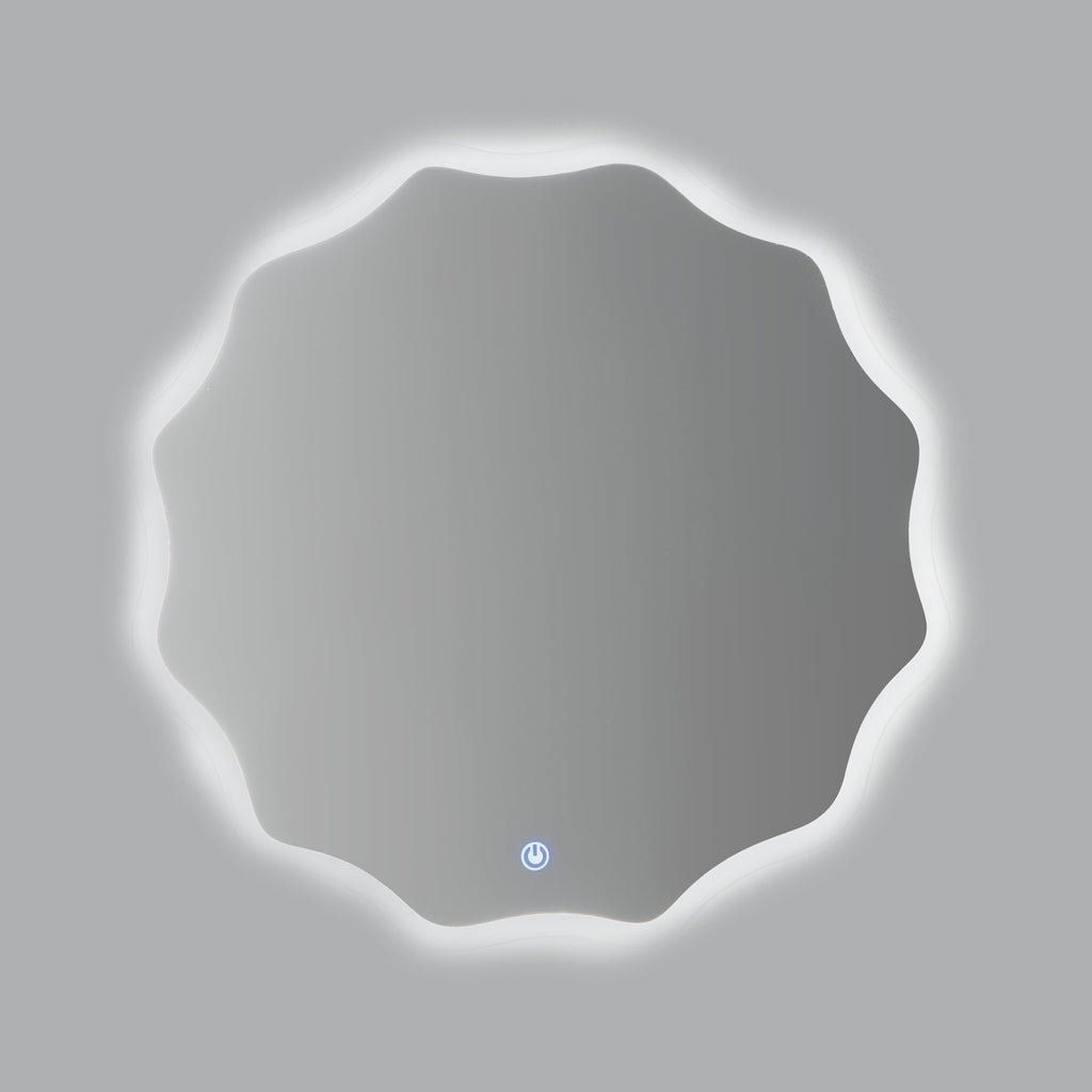 Lornz White Light Touch Mirror 70*70 cm