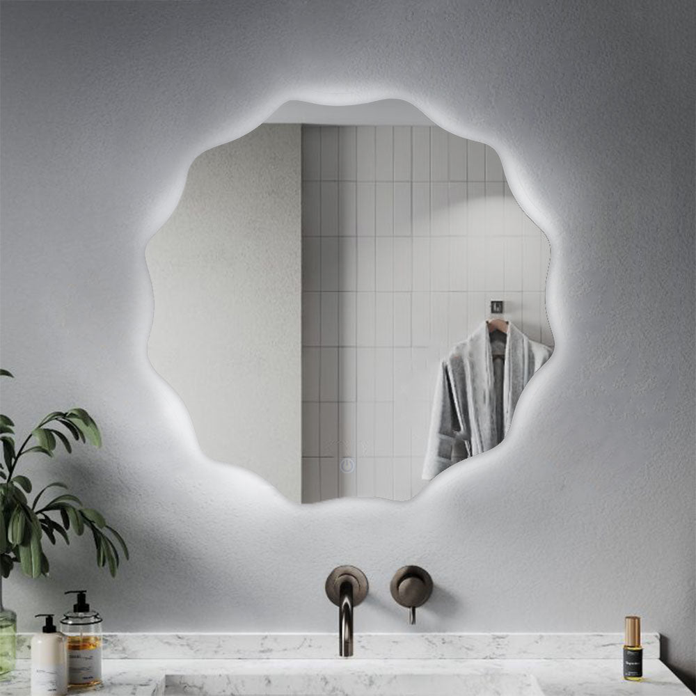 Lornz White Light Touch Mirror 70*70 cm