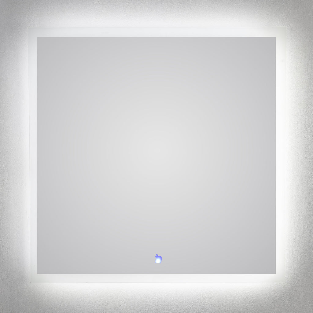 Square White Light Mirror 80*80 cm