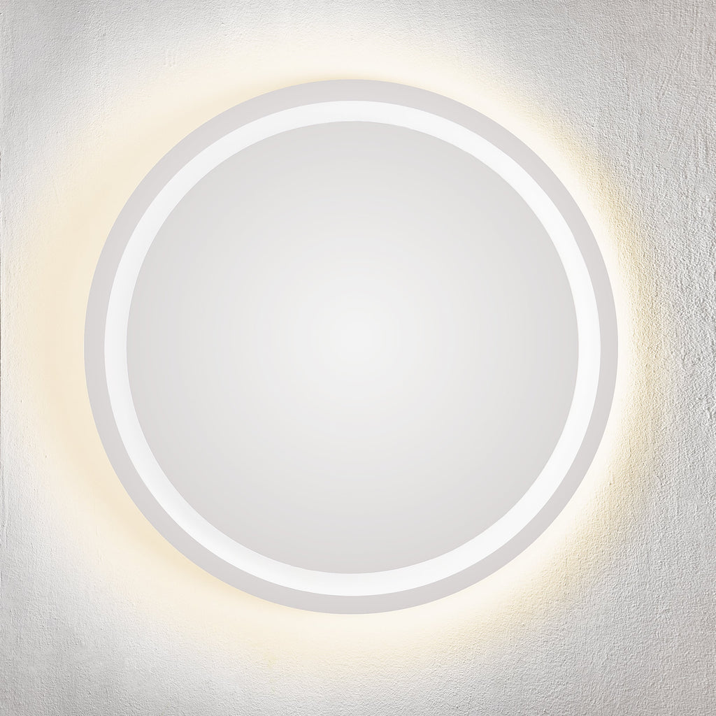 Rounded Warm Light Mirror 80 cm