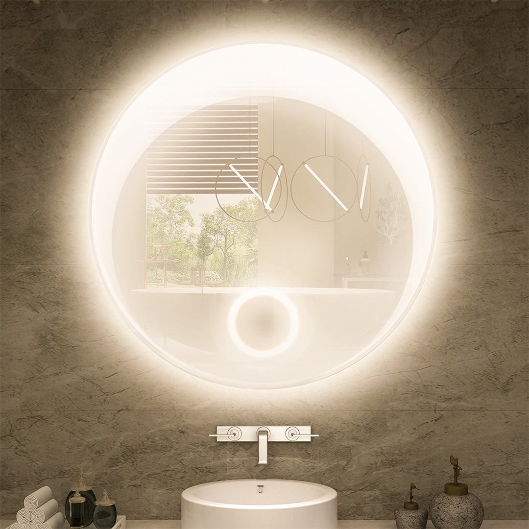 Rounded D Warm Light Mirror 70 cm