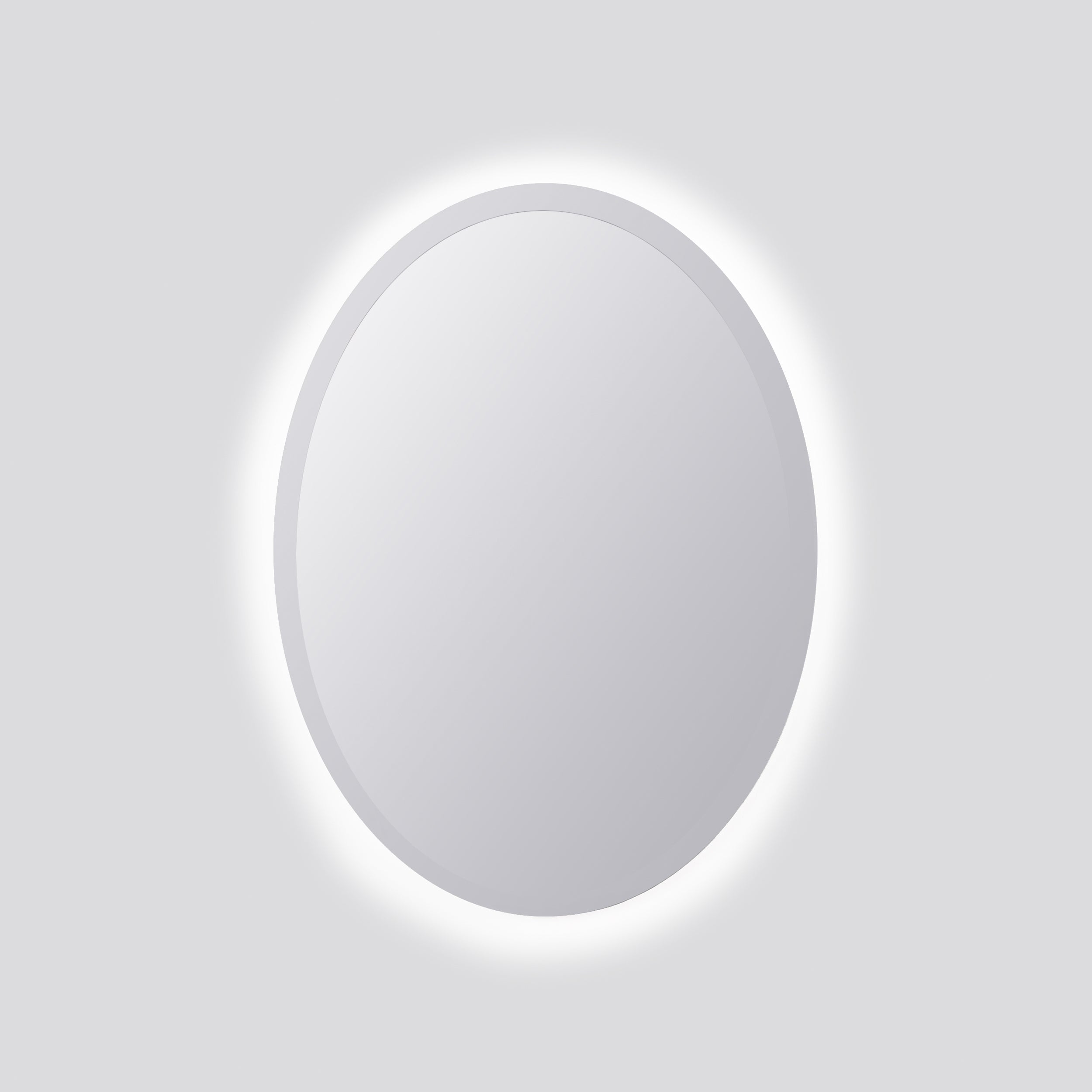 Oval White Light Mirror 80*60 cm