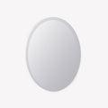 oval white light mirror 80x60