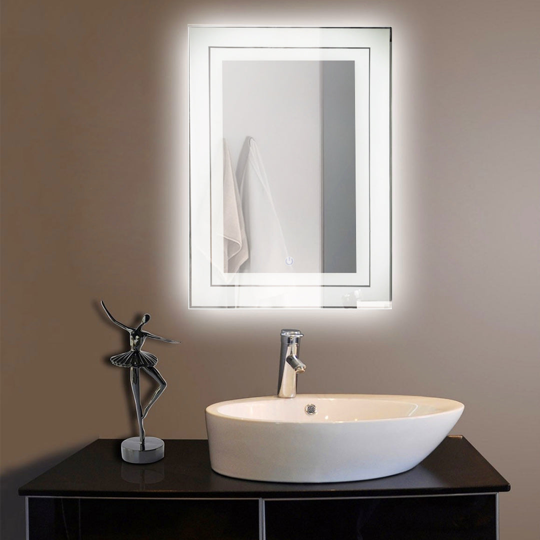 Dera White Light Touch Mirror 70*50 cm