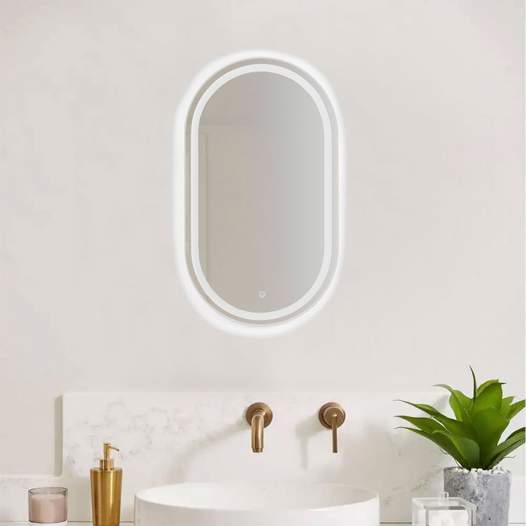 Mirta White Light Touch Mirror 80*45 cm