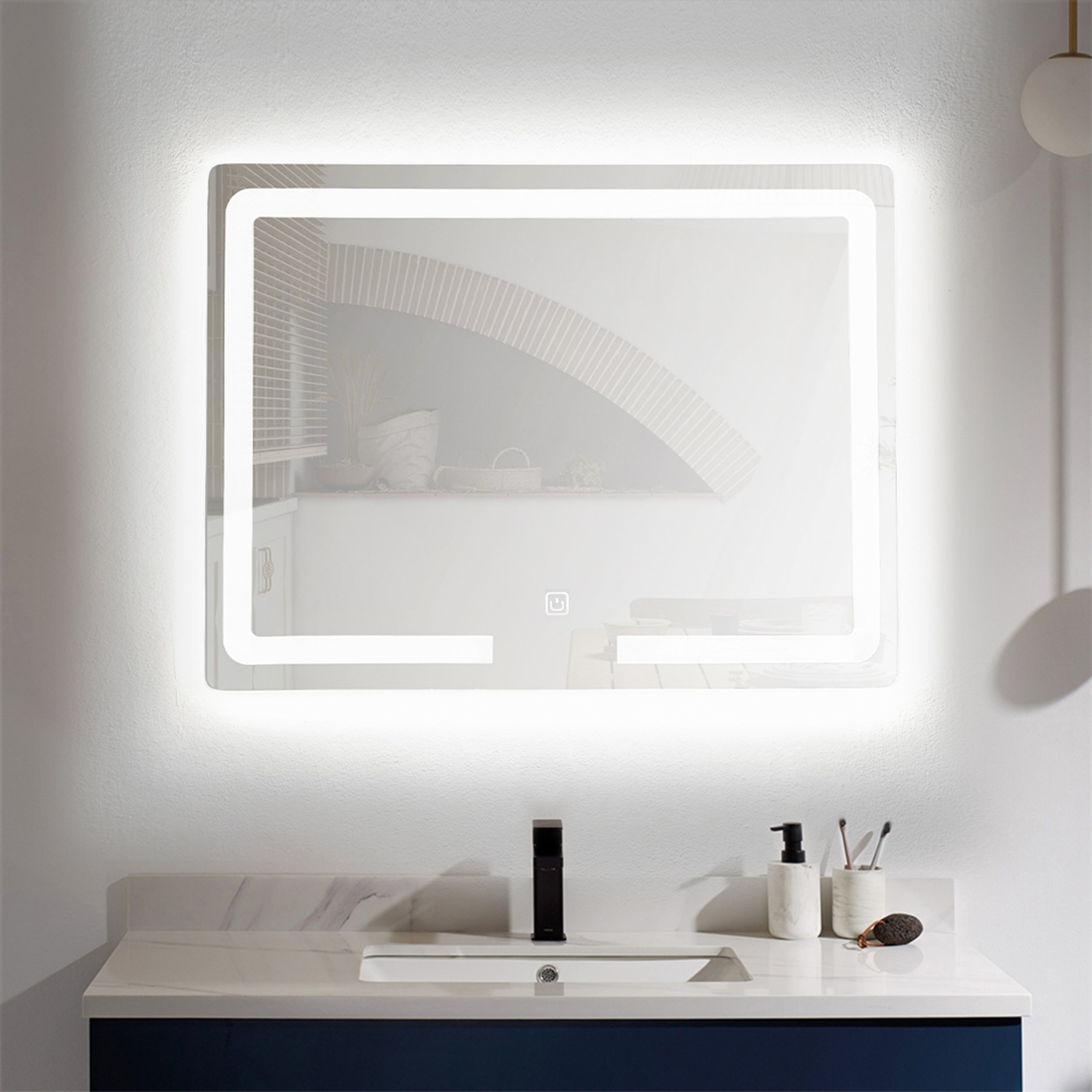 Bomra White Light Touch Mirror 80*100 cm