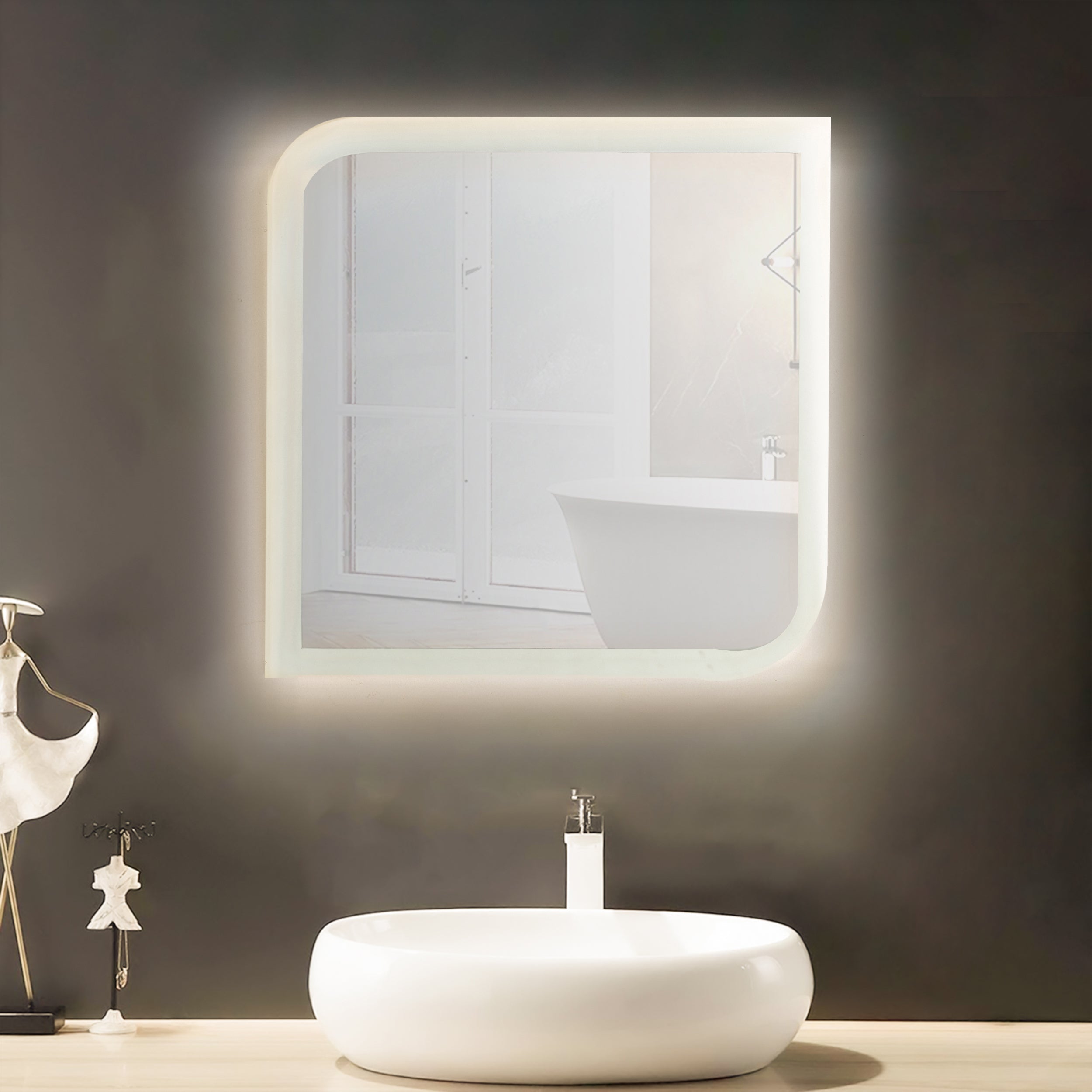 Iyso Warm Light Mirror 80*80 cm