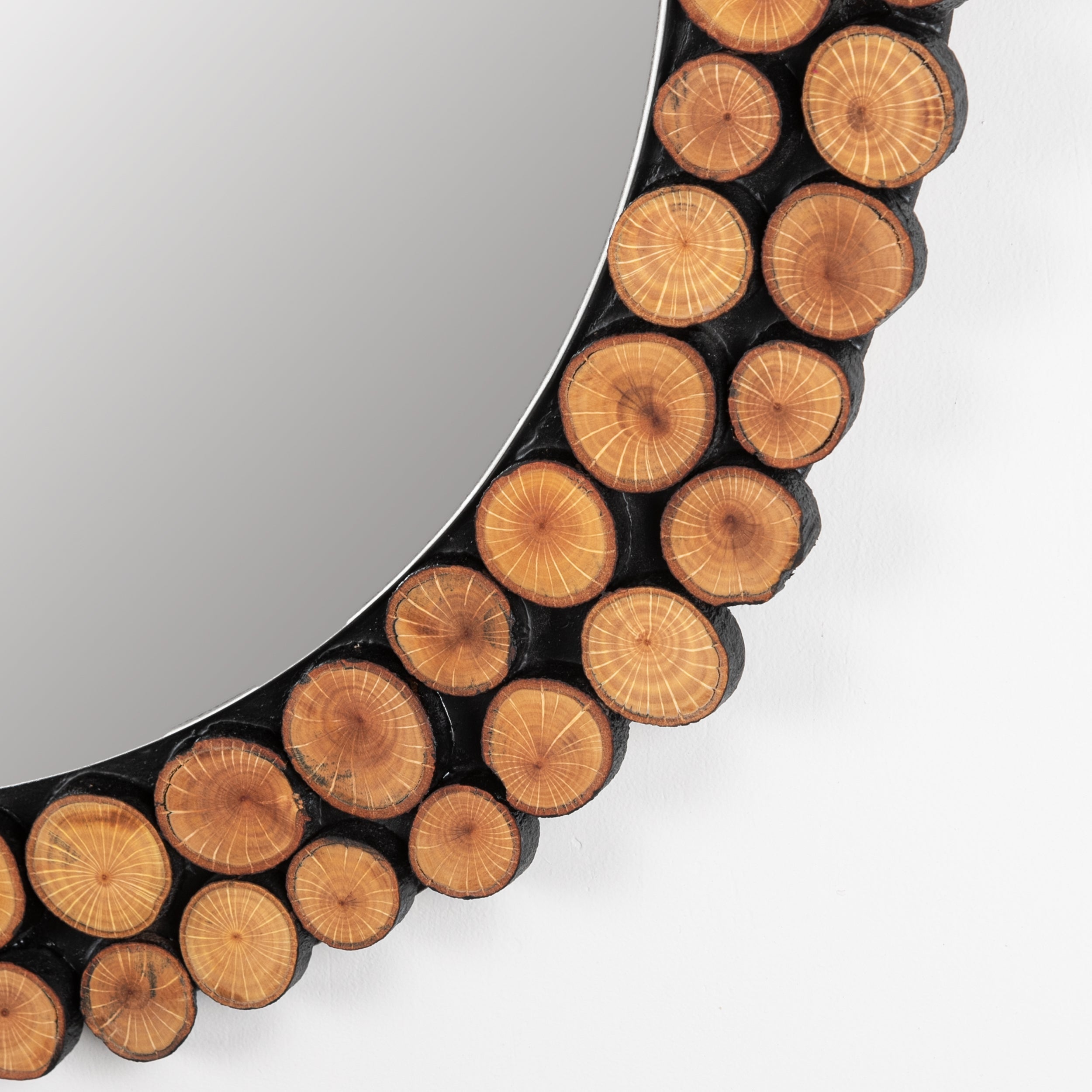 Tagzy Wooden Brown Mirror 70 cm