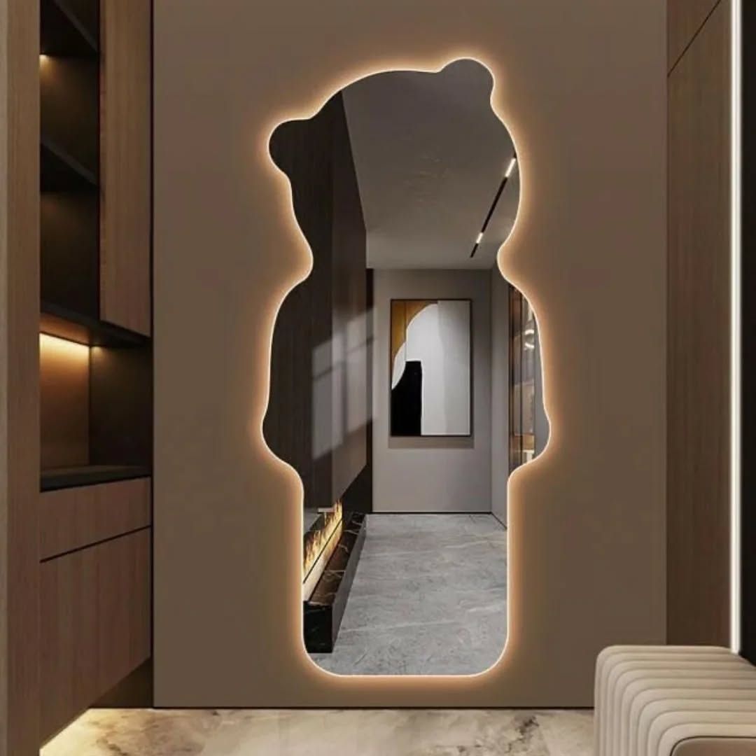 Bear Shaped LED Wall Mirror – 160×75 cm
