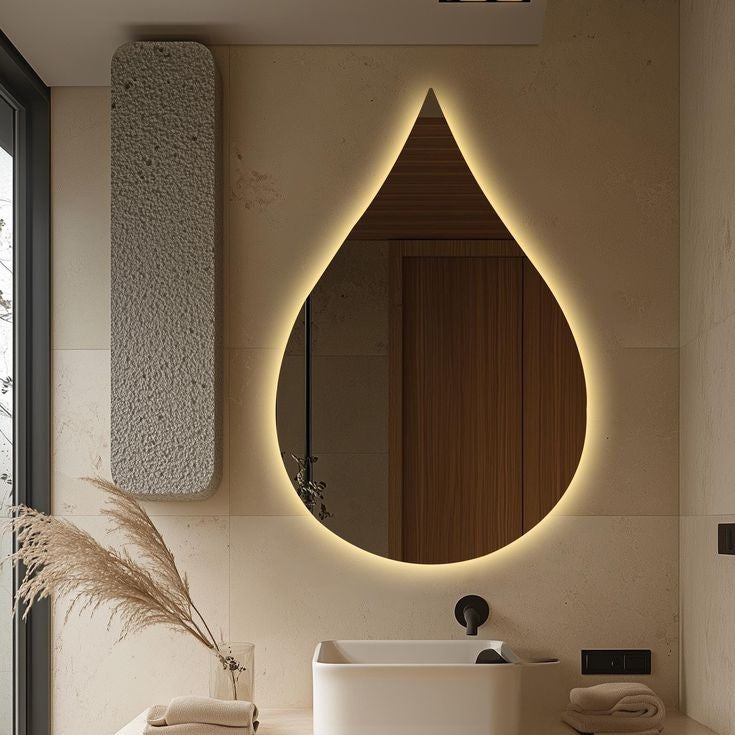 Water Droplet Wall Mirror – 60×90 cm