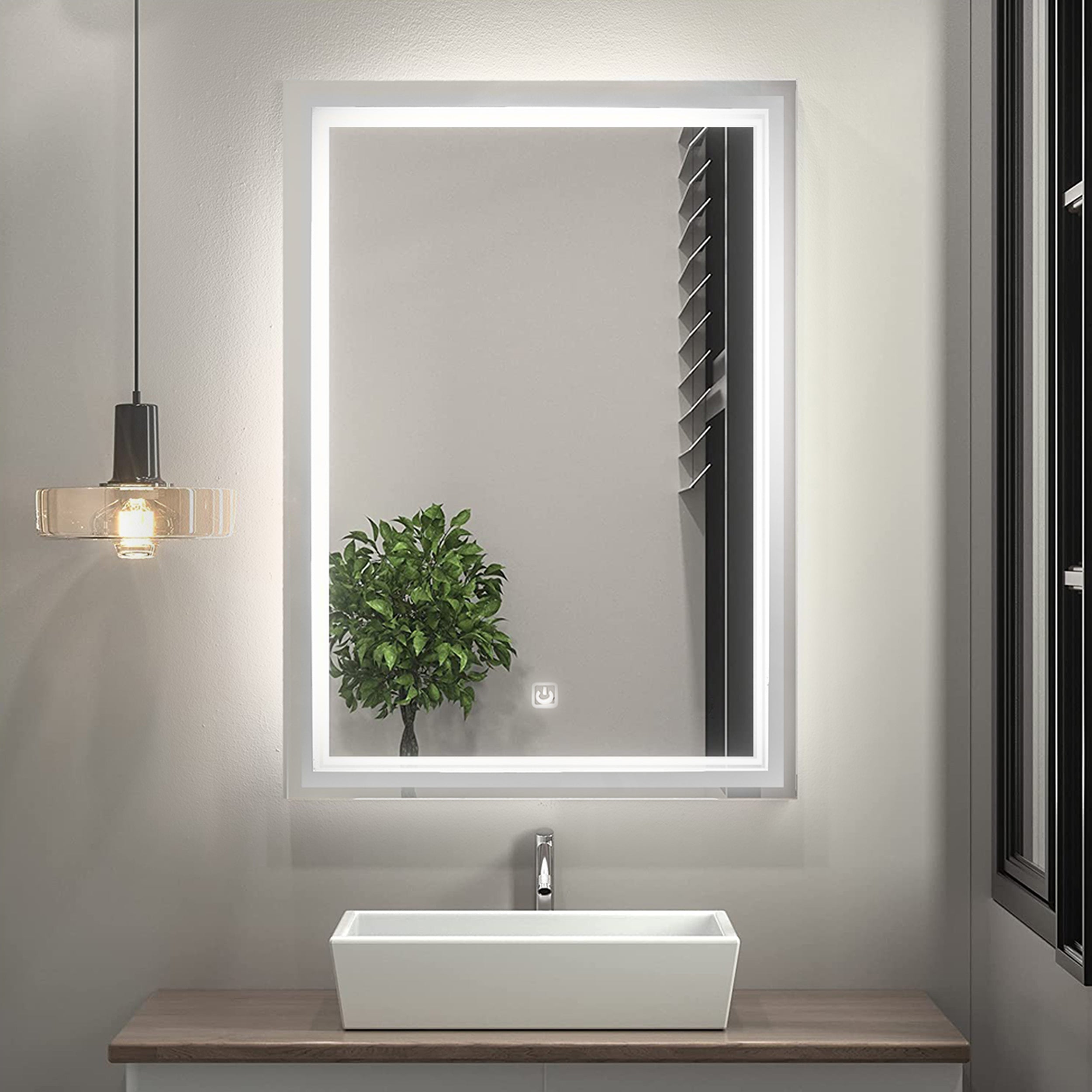 Recto T White Light Touch Mirror 50*70 cm