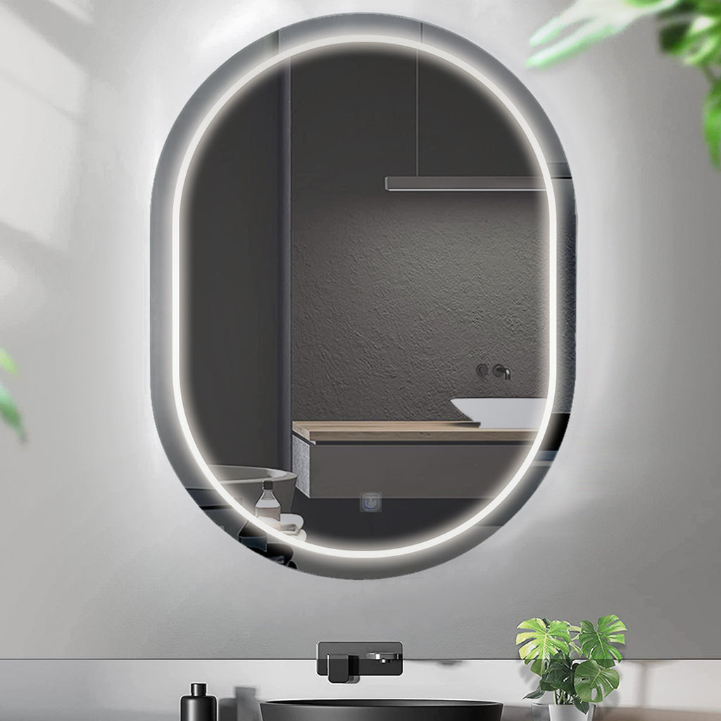 Scrabbed Thin White Light Mirror 60*80 cm